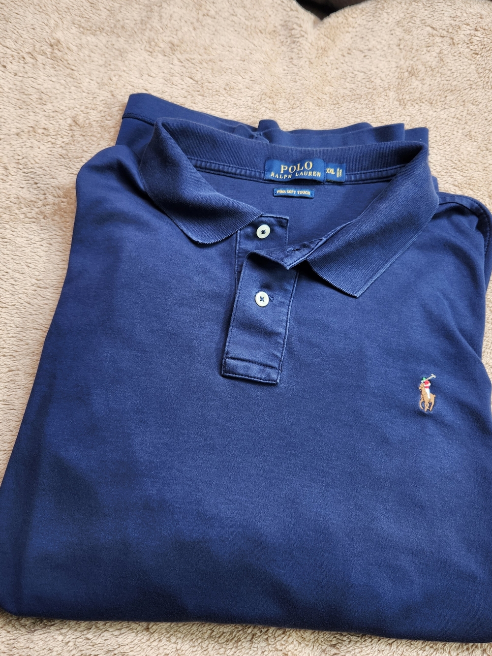 Polo by Ralph Lauren Navy Pima Soft Touch Polo Pima Soft Touch XXL